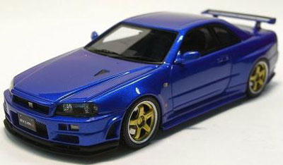 MIRAGE レジンモデル 1/43 Nismo R34 GT-R S-tune Bayside Blue[hpi]《在庫切れ》