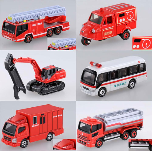 オリジナルトミカ 出場指令！消防車両コレクション ６種各２個入りBOX 