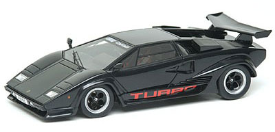 ハンドメイドモデルカー 1/43 メタリックブラック ケーニッヒ ランボルギーニ カウンタック LP500S[メイクアップ]《在庫切れ》