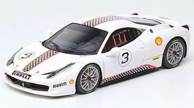 ハンドメイドモデルカー 1/43 フェラーリ 458 チャレンジ テスト 2010