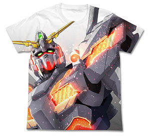 機動戦士ガンダムUC ユニコーンガンダム フルグラフィックＴシャツ/ホワイト-S[コスパ]