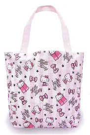 ハローキティ トートバッグ リボンちらし柄l ピンク マルヨシ 在庫切れ