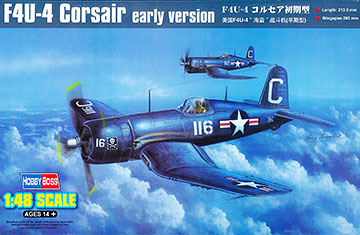 1/48 エアクラフト シリーズ F4U-4 コルセア初期型 プラモデル[ホビーボス]《在庫切れ》