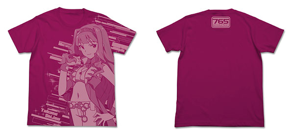THE IDOLM＠STER(アイドルマスター) アニメ 四条貴音 オールプリントＴシャツ/アーガイルパープル-XL（再販）[コスパ]《在庫切れ》