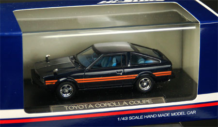 レジン製 1/43 ハイグローダークブルー トヨタ カローラ クーペ レビン