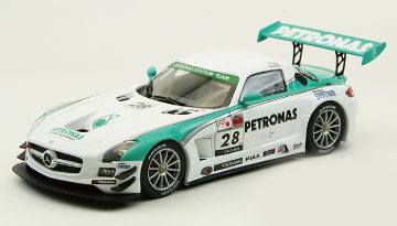 1/43 ペトロナス シンティアム SLS AMG GT3 スーパー耐久 2012 No.28 ホワイト/グリーン[EBBRO]《在庫切れ》