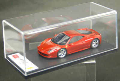 ハンドメイドモデルカー 1/43 メタリックレッド フェラーリ 458