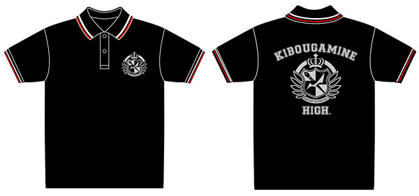 スーパーダンガンロンパ２ 希望ヶ峰学園ポロシャツ/ブラック-M（再販）[コスパ]《在庫切れ》