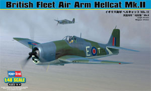 1/48 エアクラフト シリーズ イギリス海軍ヘルキャットMk.II プラモデル[ホビーボス]《在庫切れ》