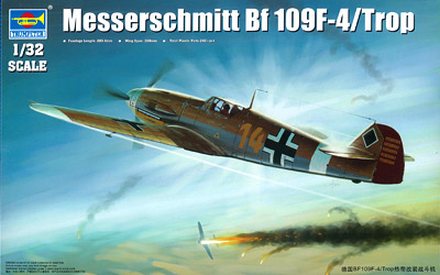1/32 ドイツ軍 メッサーシュミット Bf109F-4/Trop プラモデル[トランペッターモデル]《在庫切れ》