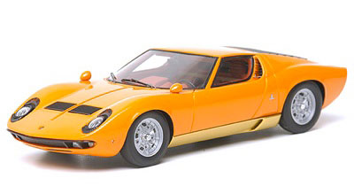 ハンドメイド モデルカー 1/43 オレンジ/ゴールド ランボルギーニ 