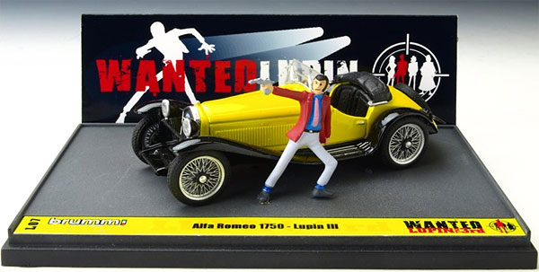 ブルム ダイキャスト完成品 1/43 アルファ・ロメオ 1750 ルパン三世 「WANTED」 ルパン アクション フィギュア付き[ブルム]《在庫切れ》