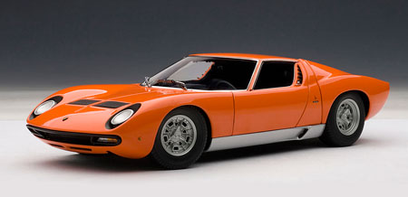 ダイキャスト・モデルカー 1/18 オレンジ/シルバー ランボルギーニ