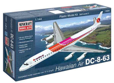 1/144 DC-8-63“ハワイアン航空” プラモデル[ミニクラフト]《在庫切れ》