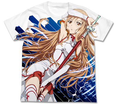 ソードアート・オンライン フルグラフィックtシャツ キリト＆アスナＭsize ソードアート・オンライン フルグラフィックtシャツ キリト