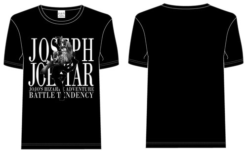 ジョジョの奇妙な冒険 ジョセフ・ジョースター Tシャツ ブラックS[スリーシックスティ]《在庫切れ》