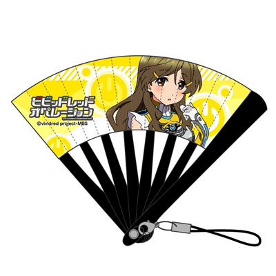 ビビッドレッド・オペレーション ミニ扇子ストラップ ひまわり[ACG]《在庫切れ》