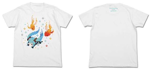初音ミク半袖Tシャツ金魚人魚アニメパーカー上グリーン下薄い
