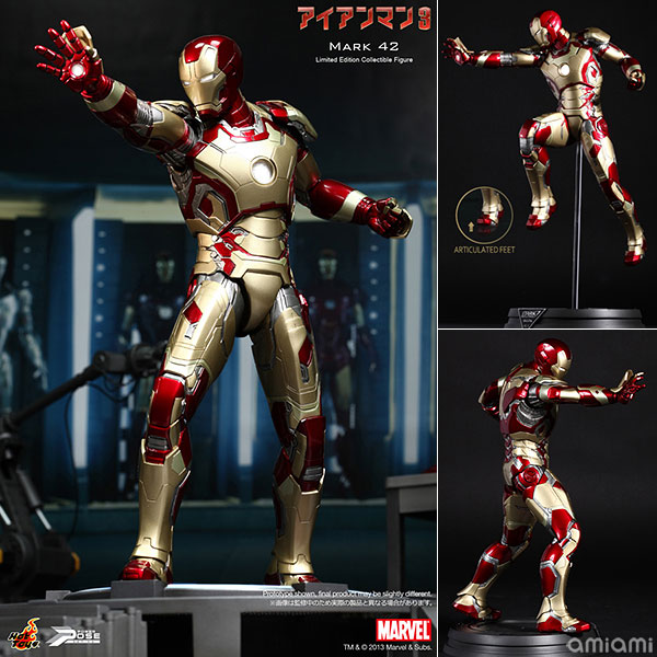 【中古】パワー・ポーズ 1/6スケール 限定可動フィギュア アイアンマン3 Mark 42 単品[ホットトイズ]