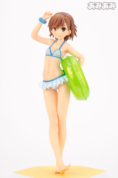 【中古】BEACH QUEENS とある科学の超電磁砲（レールガン） 御坂美琴 ES 1/10 完成品フィギュア（電撃20年祭限定）[WAVE]