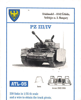 1/35スケール 金属製可動履帯シリーズ III号戦車(H型-K型)/IV号戦車 