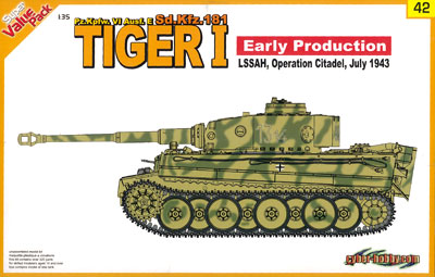 1/35ドイツ軍ティーガーI型完成品 オレンジボックス 1/35 WW.II ドイツ軍 ティーガーI 初期生産型 第1SS