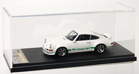 ハンドメイド モデルカー 1/43 ホワイト/グリーンストライプ ポルシェ