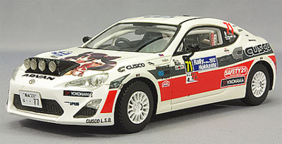 レジンモデル 1/43 トヨタ 86 CUSCO Racing 2012年 ラリー北海道 JN-3