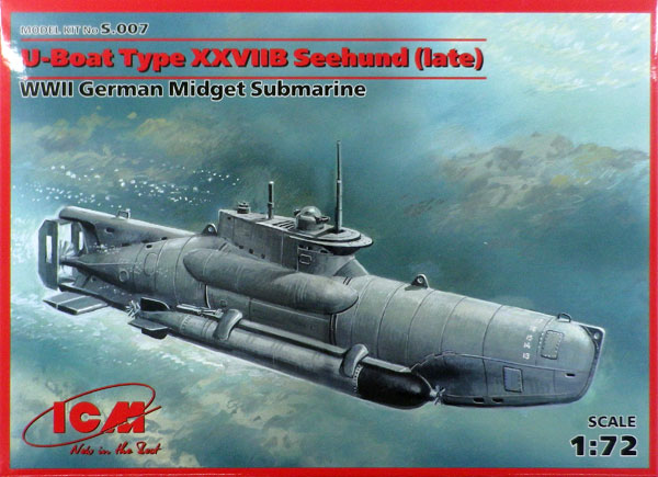 1/72 ドイツ Uボート XXVIIB ゼーフント 特殊潜航艇 後期型 プラモデル（再販）[ICM]《０７月予約》 - アナログ（クォーツ式）