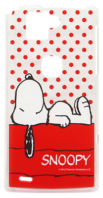 ピーナッツ(スヌーピー) ARROWS X(F-02E)専用キャラクタージャケット(SNG-528A)[グルマンディーズ]《在庫切れ》