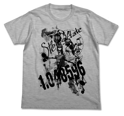 Steins；Gate(シュタインズゲート) コラージュＴシャツ/ヘザーグレー-XL（再販）[コスパ]《在庫切れ》