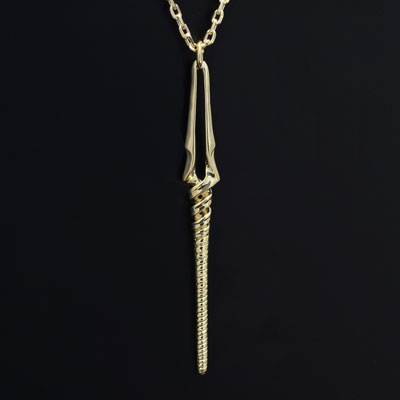 美品 EVANGELION ロンギヌスの槍 シルバー ネックレス 花唐草