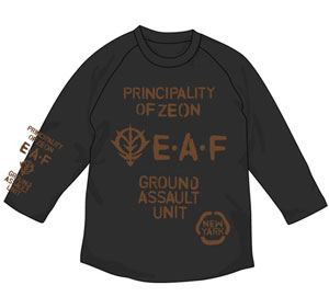 機動戦士ガンダム ジオン地球方面軍ラグランＴシャツ/ヘザーチャコール-S[コスパ]《在庫切れ》