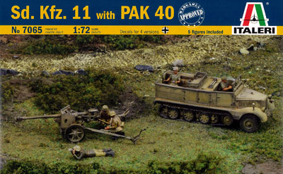 プラモデル 1/72 Sd.Kfz.11 with PAK 40（3tハーフトラックとPAK40対戦車砲）（再販）[イタレリ]《在庫切れ》