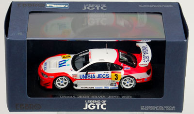 WEB限定】 エブロ 1/43 UNISIA JECS SILVIA JGTC 2002 ミニカー