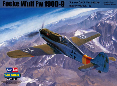 1/48 エアクラフト シリーズ フォッケウルフ Fw190D-9 プラモデル[ホビーボス]《取り寄せ※暫定》