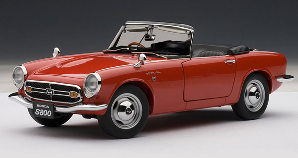 ダイキャスト・モデルカー 1/18 ホンダ S800（レッド）[オートアート