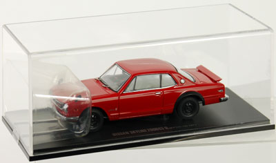 京商オリジナル ダイキャストカー 1/43 レッド ニッサン スカイライン