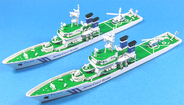 プラモデル 1/700 海上保安庁巡視船 えりも型 2隻セット 【はかた・くりこま・さつま】3隻分デカール付[ピットロード]《在庫切れ》