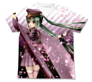 千本桜 あぴミク千本桜フルグラフィックTシャツ/ホワイト-XL