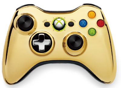 全国総量無料で Xbox360 ワイヤレスコントローラー ゴールド クローム 