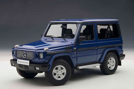 ダイキャスト・モデルカー 1/18 メルセデスベンツ G500 SWB (ブルー)[オートアート]《在庫切れ》