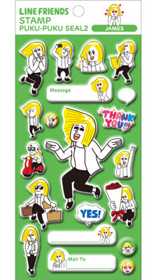 LINE FRIENDS ぷくぷくシール JAMES（ジェームズ）[エンスカイ]《在庫切れ》