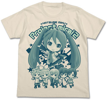 初音ミク プロジェクトミライ2 ミクＴシャツ/ナチュラル-M[コスパ]《在庫切れ》