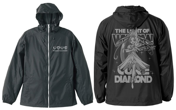 ドキドキ プリキュア キュアダイヤモンド フーデッドウインドブレーカー ブラック ホワイト S コスパ 在庫切れ