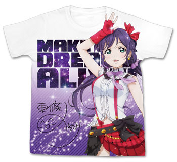 ラブライブ！ 東條希 フルグラフィックＴシャツ/ホワイト-M[コスパ]《在庫切れ》