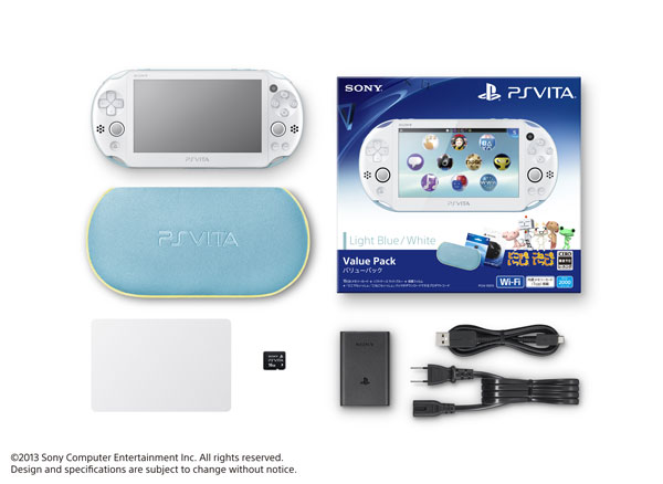 PS Vita 本体 Value Pack ライトブルー/ホワイト[SCE]《在庫切れ》