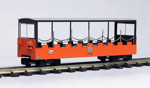 HOナロー 黒部峡谷鉄道 ボハ1000形 開放型中間客車 組立キット（再販 