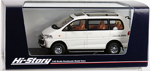 レジン製 1/43 MITSUBISHI DELICA SPACE GEAR SUPER EXCEED (1994) ソフィアホワイト[ハイストーリー ]《在庫切れ》