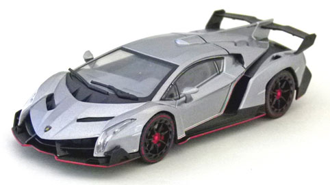 京商オリジナル 1/43 Lamborghini Veneno （グレー/レッドライン）[京